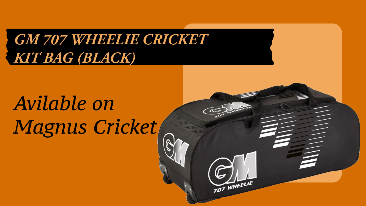 GM 707 Wheelie Cricket Kit Bag (Black): The Ultimate Cricket Gear Companion